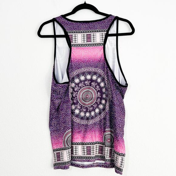 Chaos Monkey Plus Size Tank Top Womens 2XL Boho Racerback Stretchy Summer Artsy - Picture 4 of 6